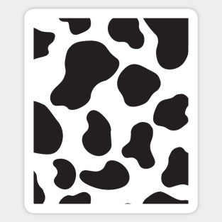 Cow Print, Cow Dots, Black And White Animal Pattern Sticker